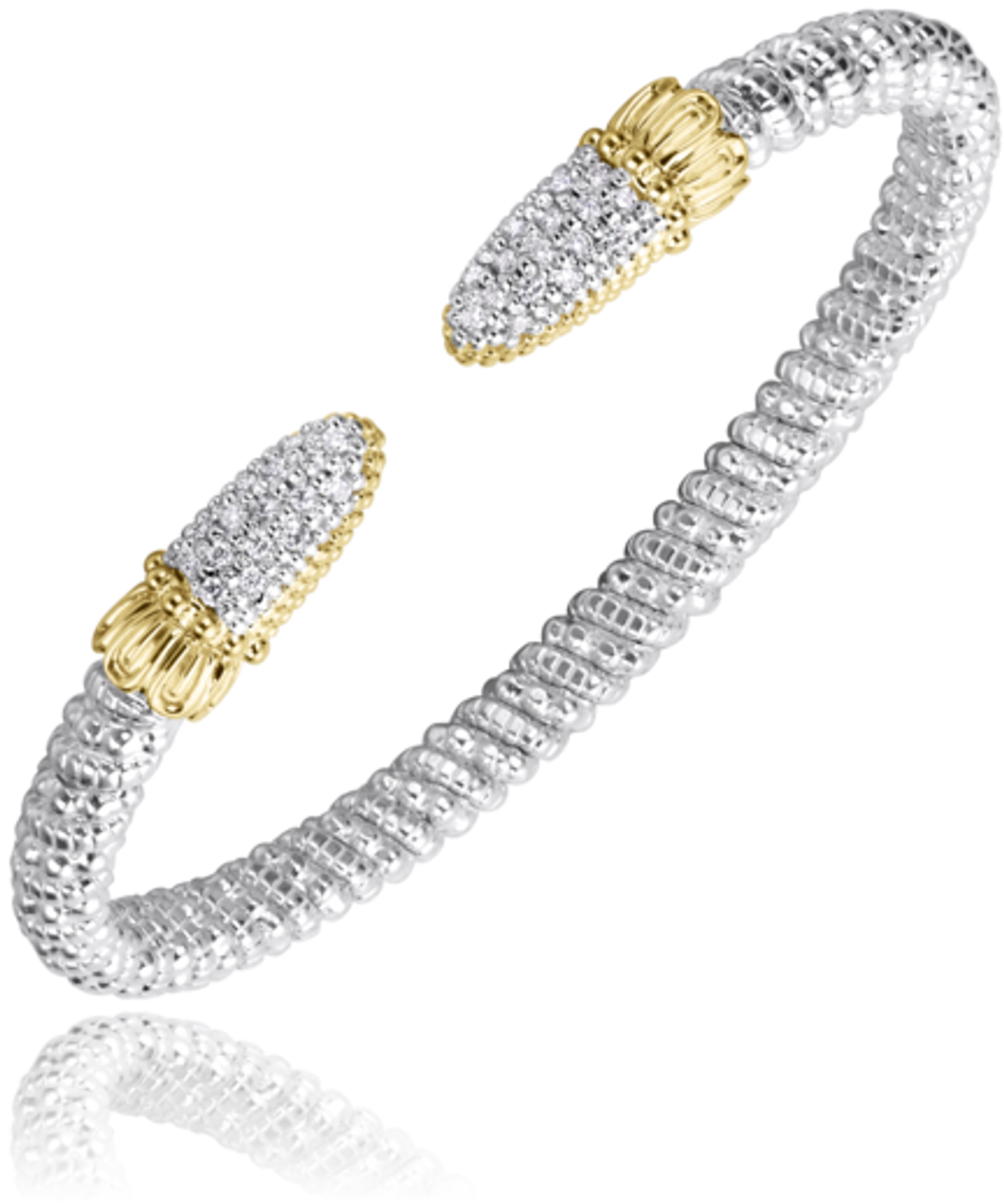 Alwand Vahan 14K Yellow Gold & Sterling Silver White Diamond Points Bracelet