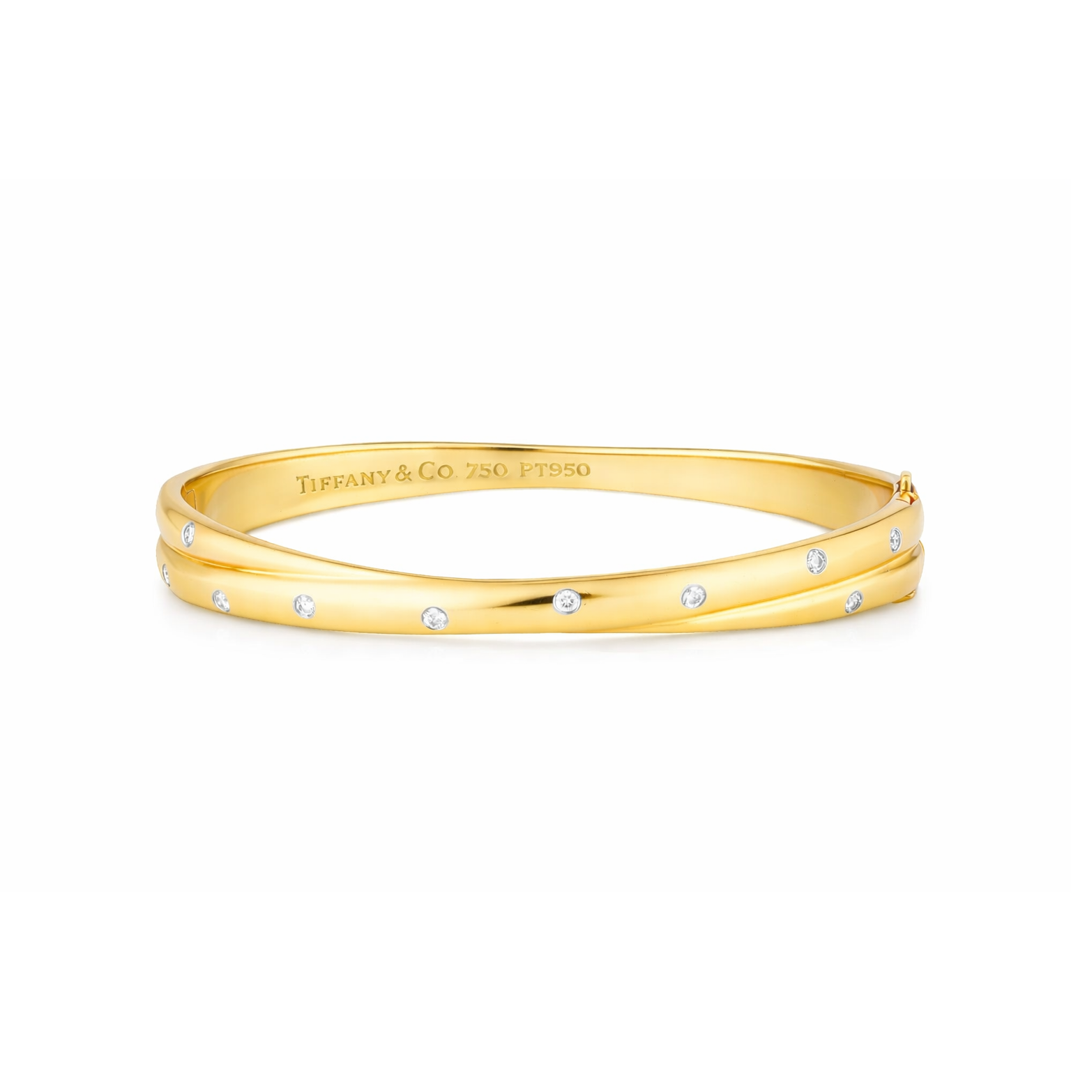 Tiffany & Co. ‘Etoile’ 18K Gold & Diamond Bangle Bracelet