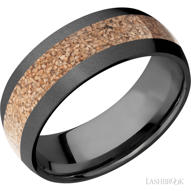 Zirconium & Tan Dinosaur Bone by Lashbrook Designs