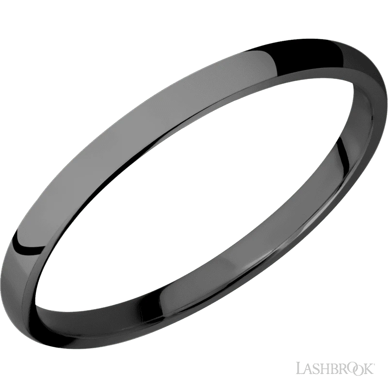 Zirconium Domed Band by Lashbrook Designs