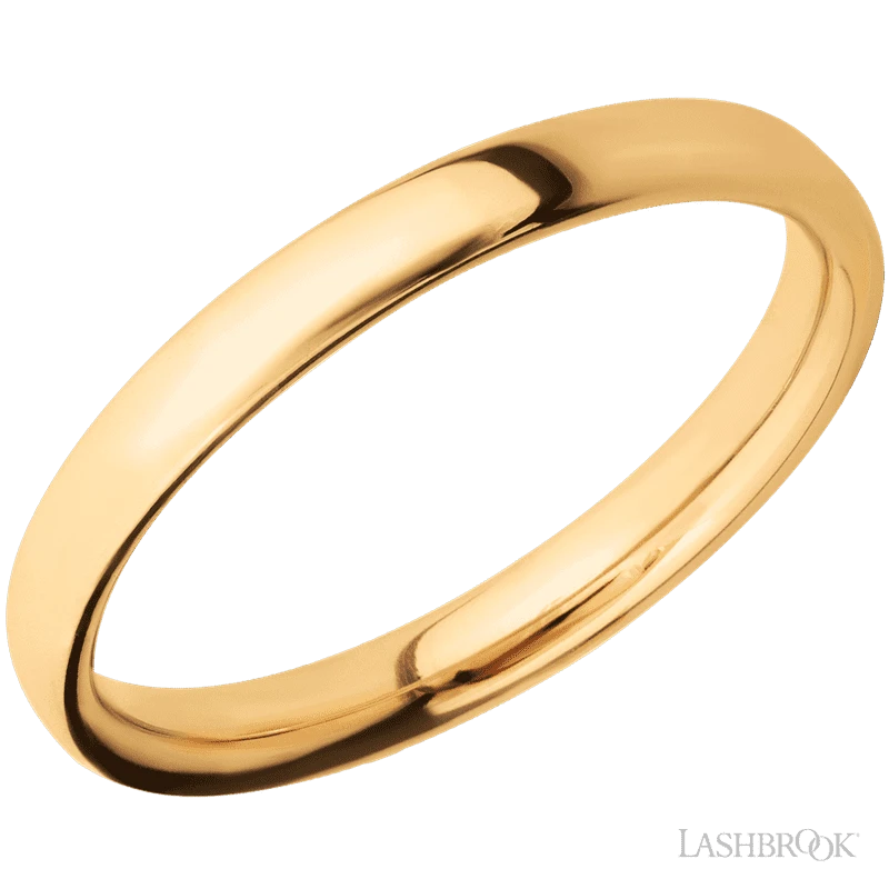 14K Yellow Gold Polish Finish Band by Lashbrook Designs