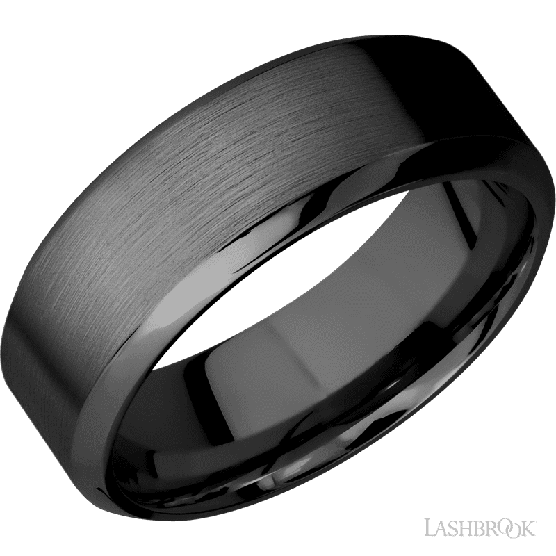 Zirconium with Satin & Polish Finish Band