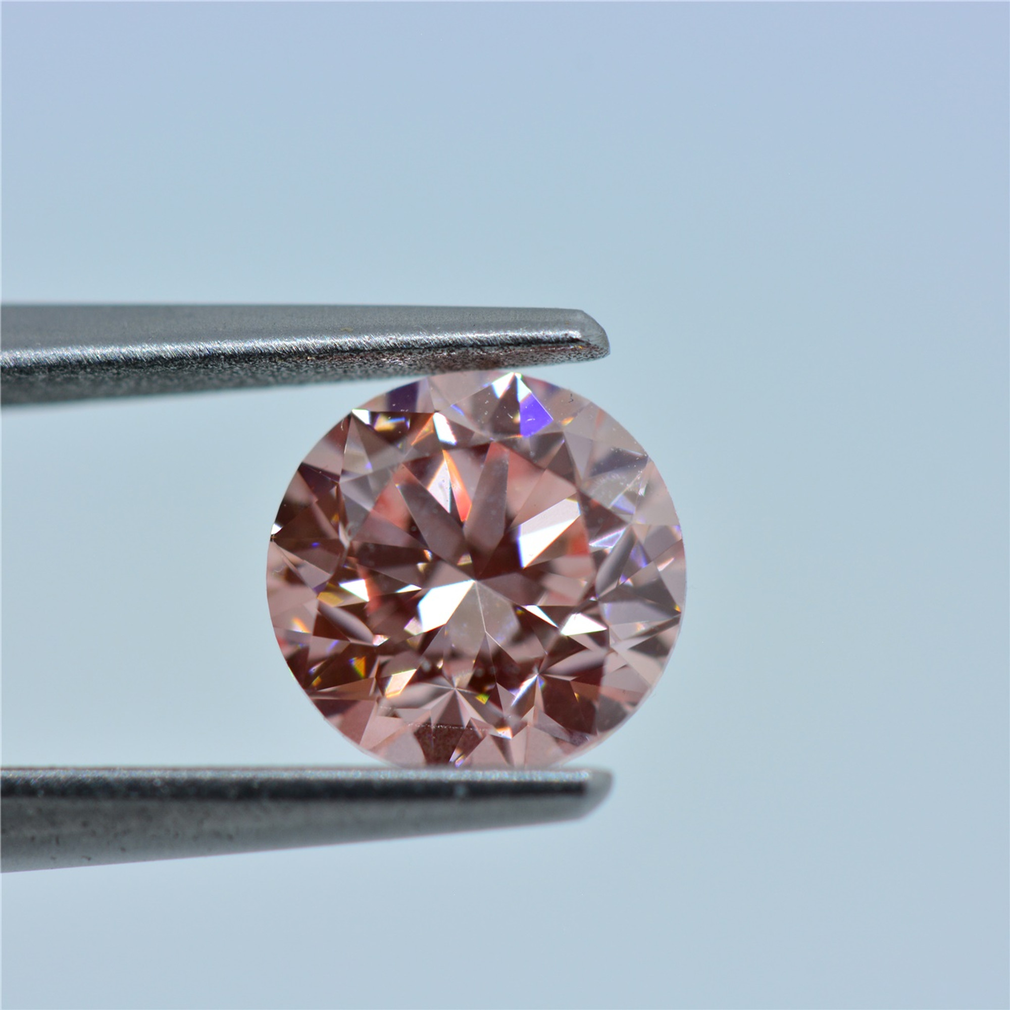 Trillion Triangle Pink Diamond Look Cubic Zirconia Loose Stone