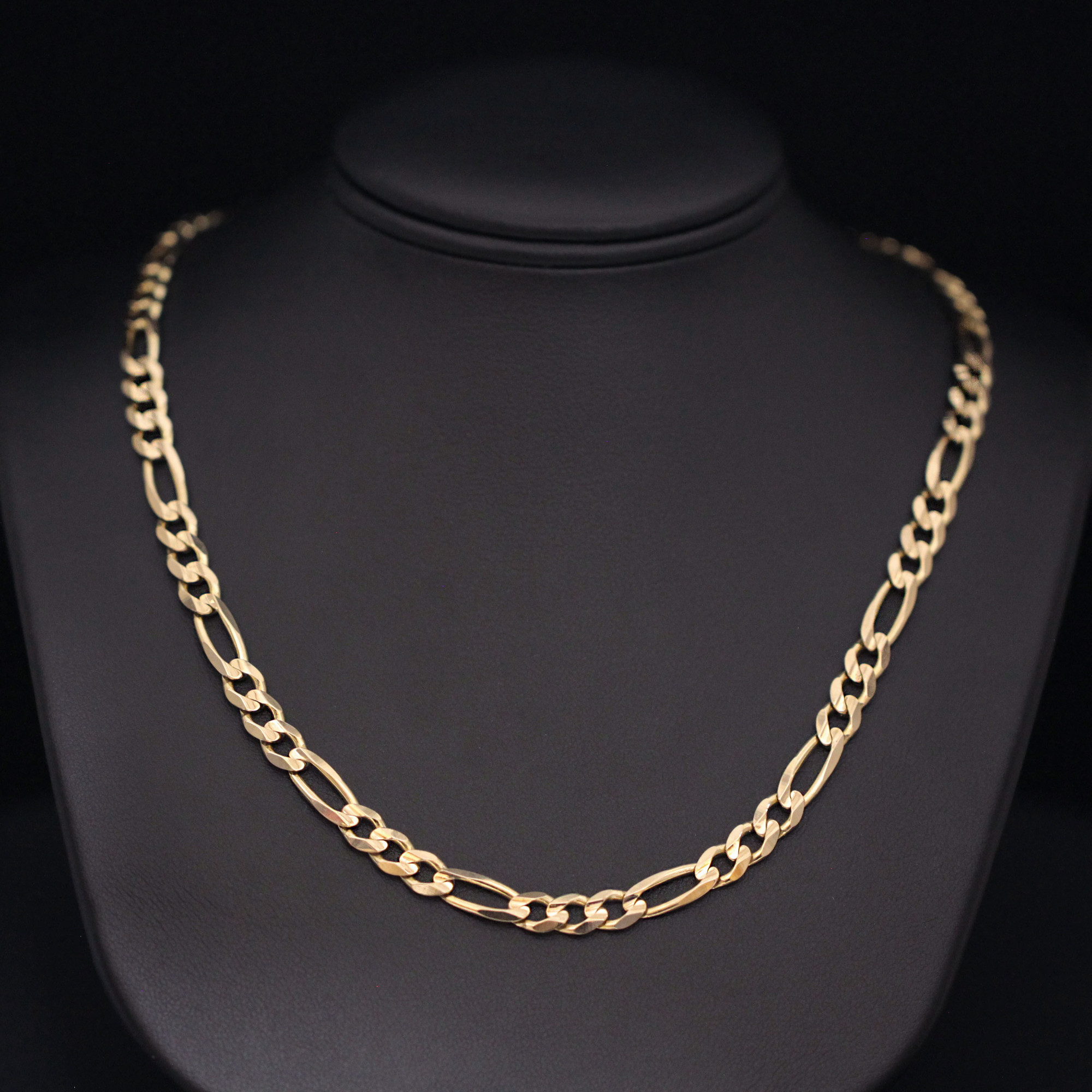 14K Gold Figaro Chain, 5.9mm, 20" Long