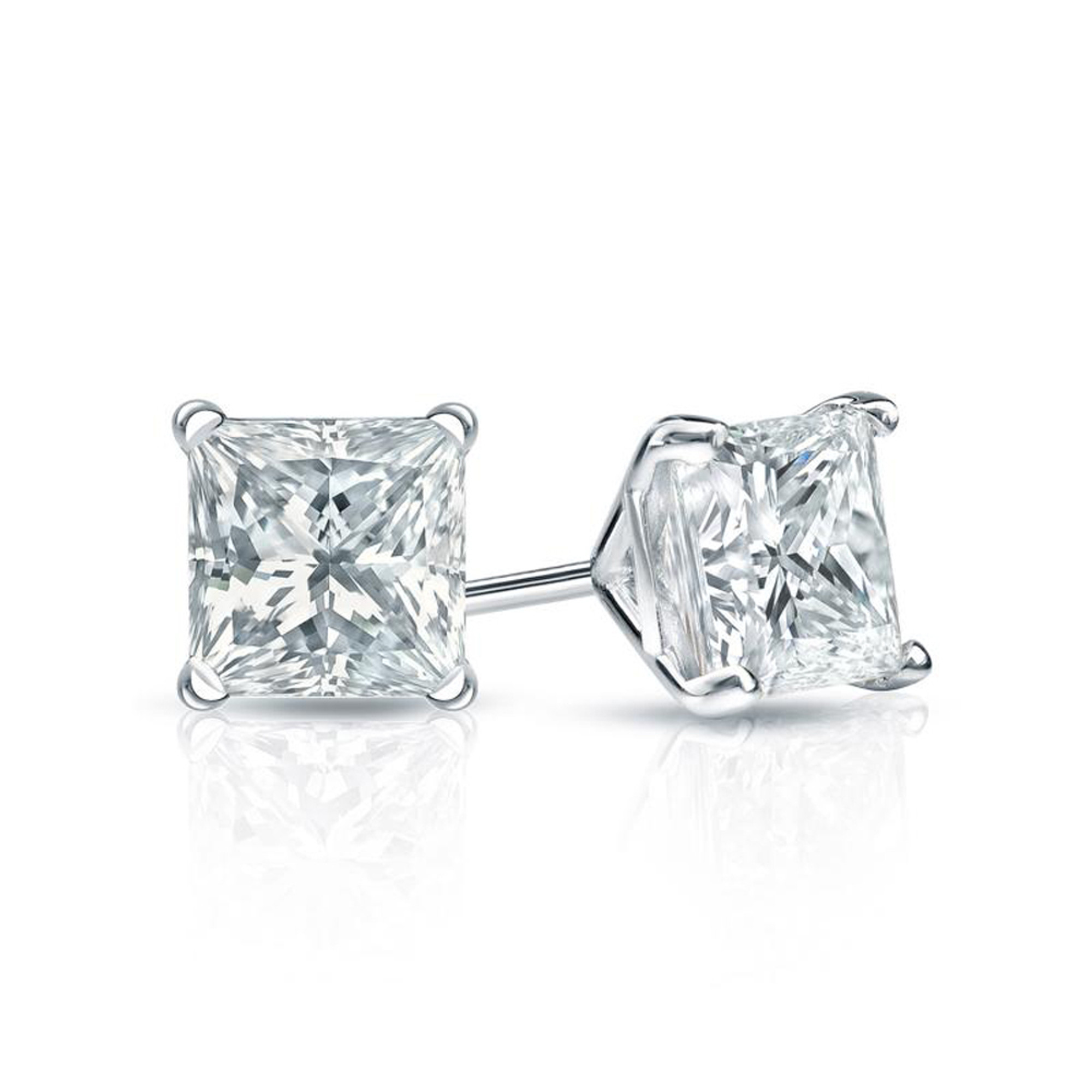 Square Emerald Cut Diamond Stud Earrings | Classic Graff | Graff