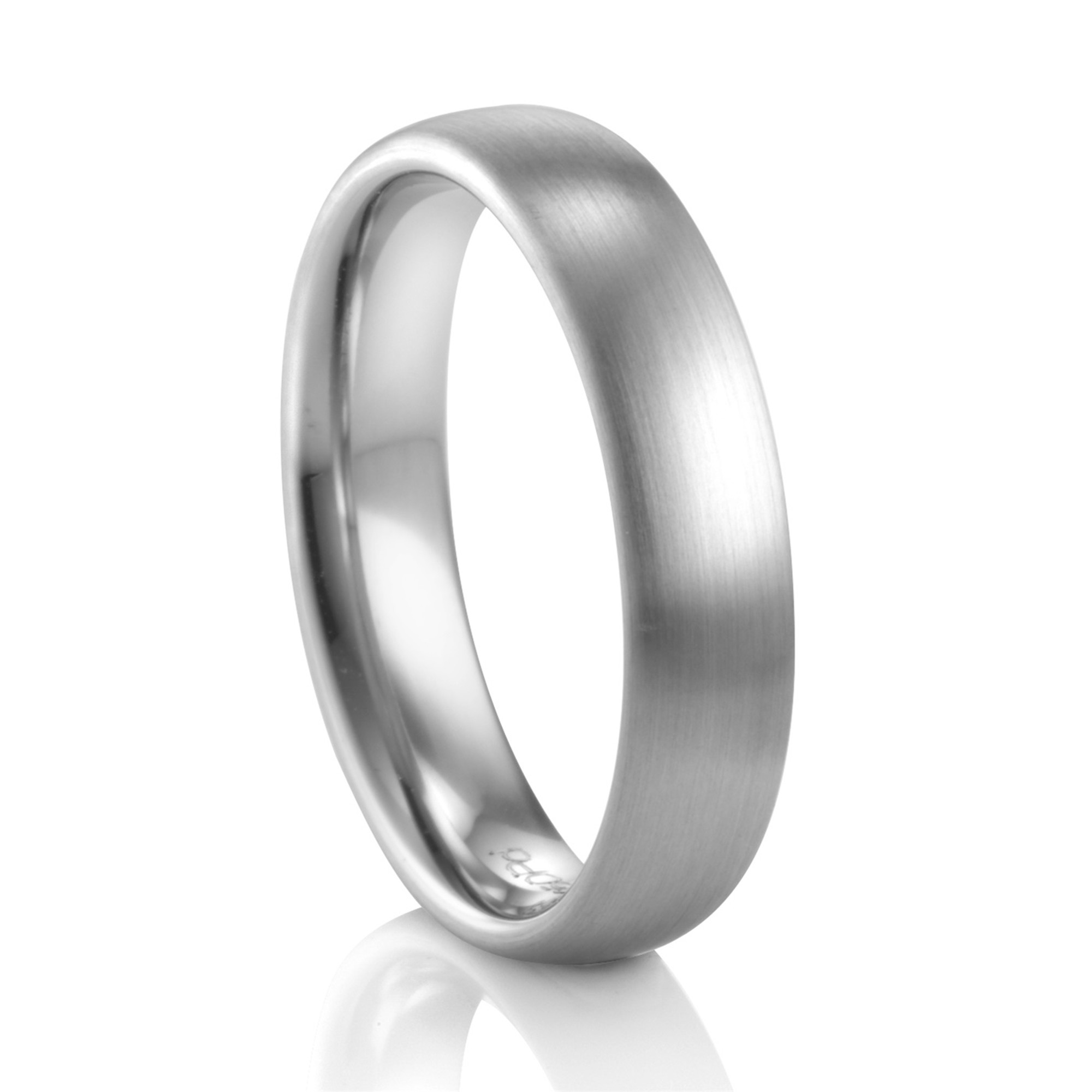 Vertical Grooved Men's Wedding Ring in Palladium