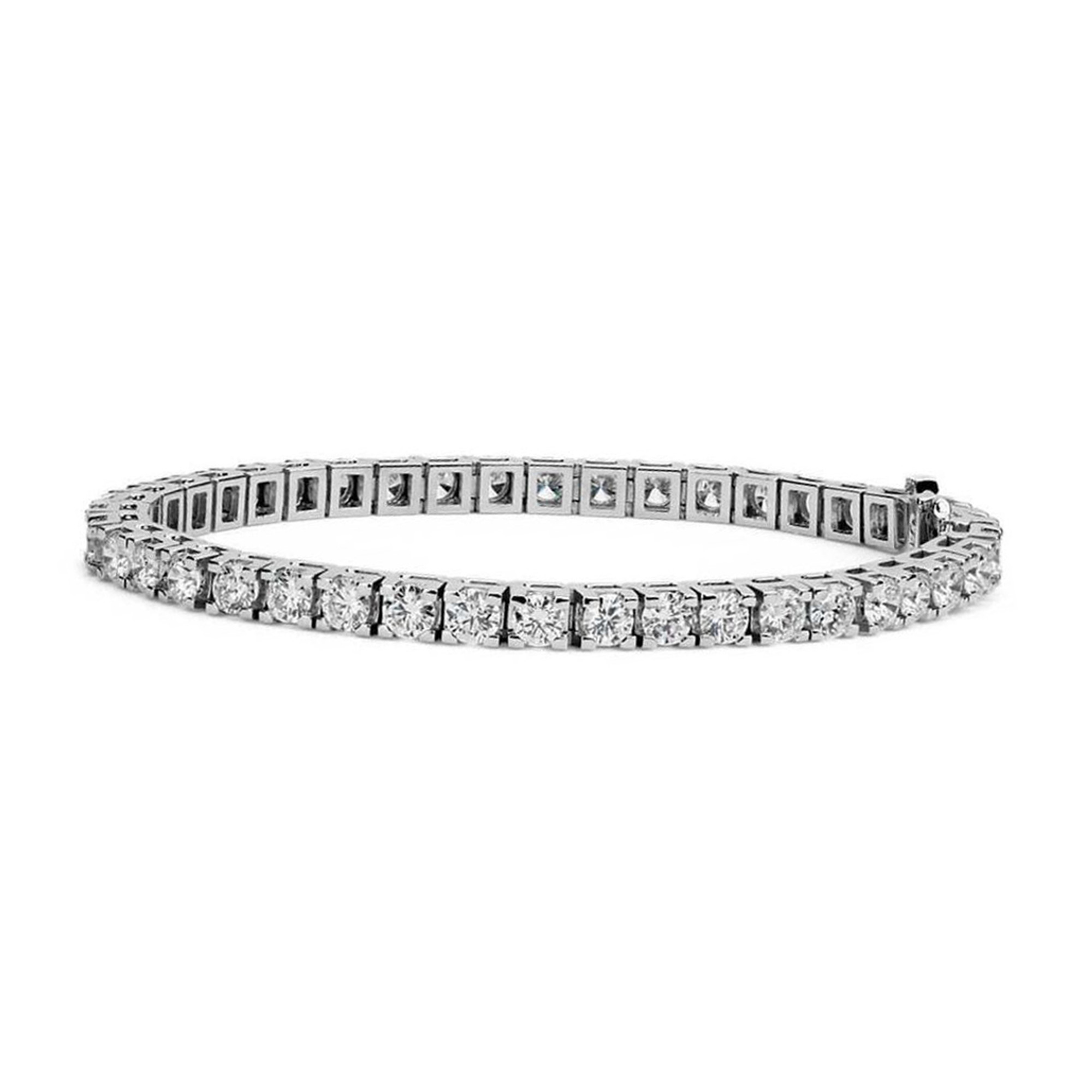 14k White Gold Diamond Tennis Bracelet | Lumijé Jewelry