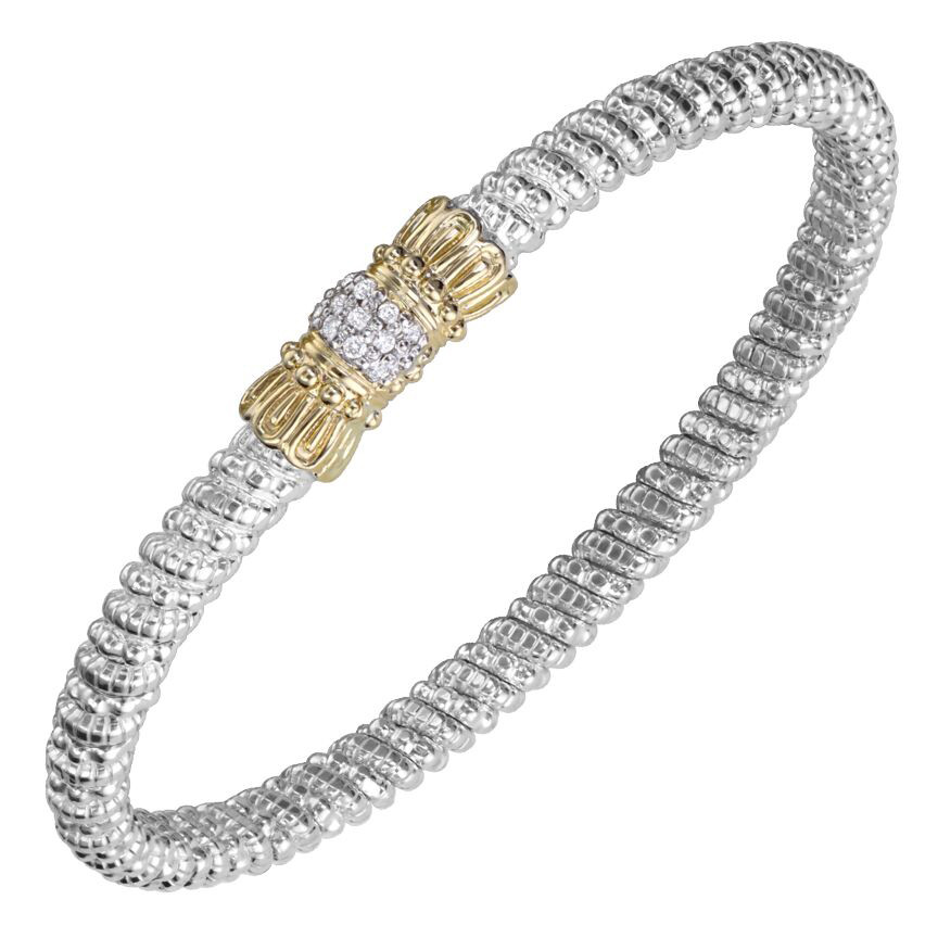 Diamond Bangle Bracelet by Vahan, 4mm