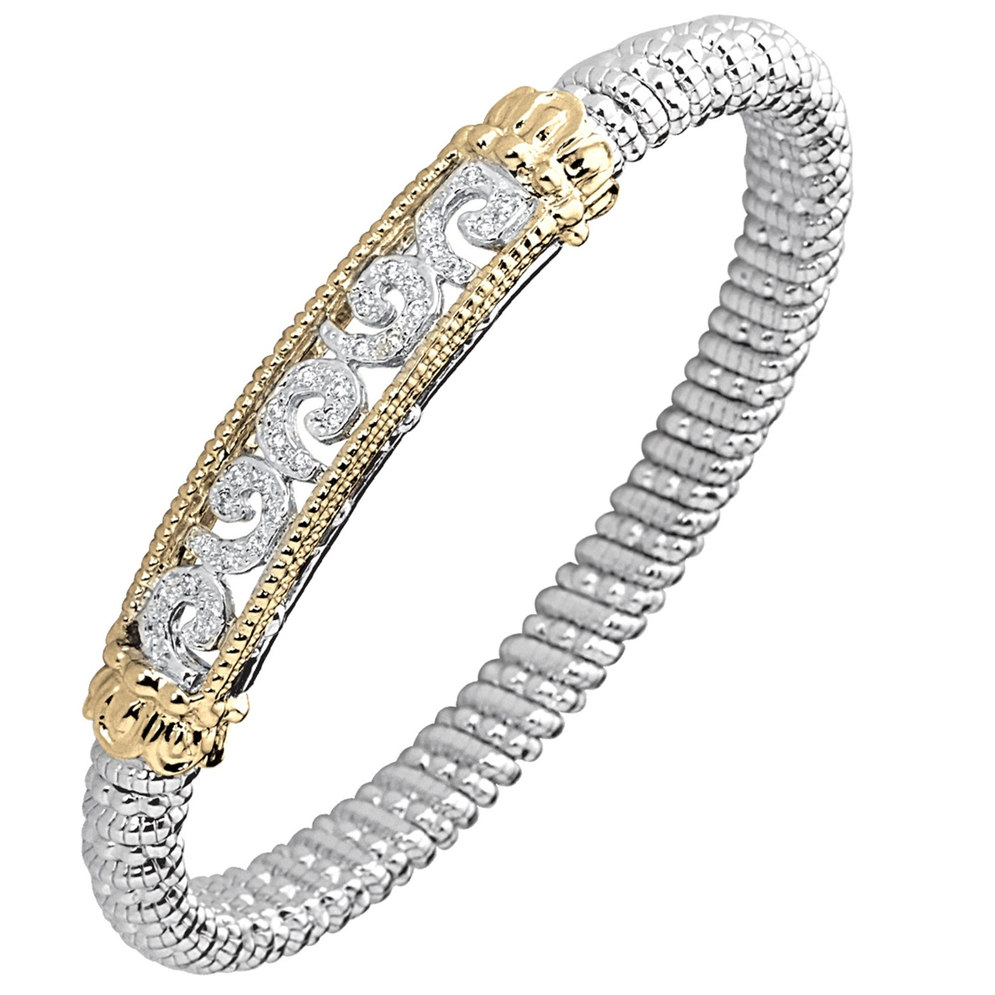 Diamond Scroll Bracelet by Alwand Vahan, 6mm