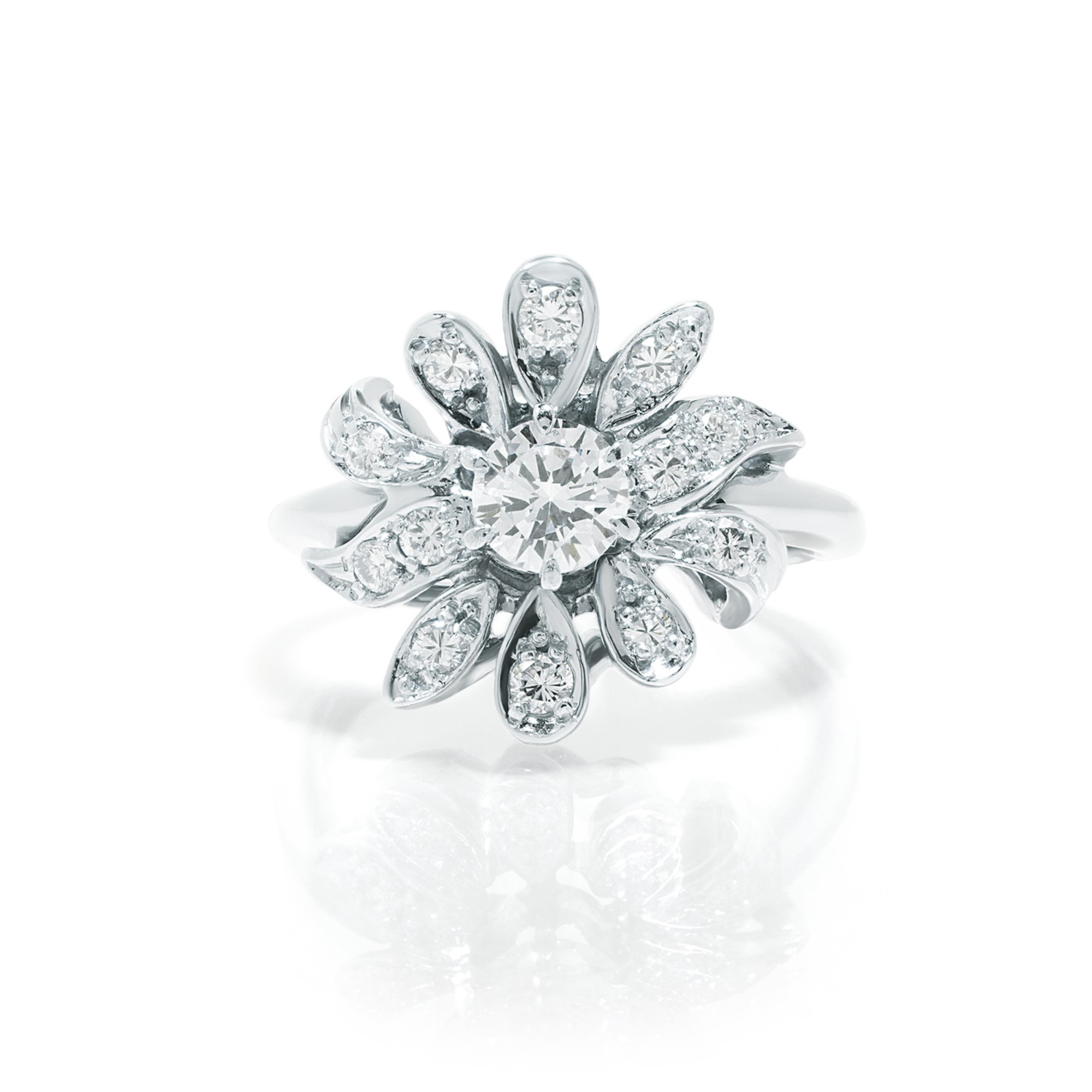 Diamond Flower Ring