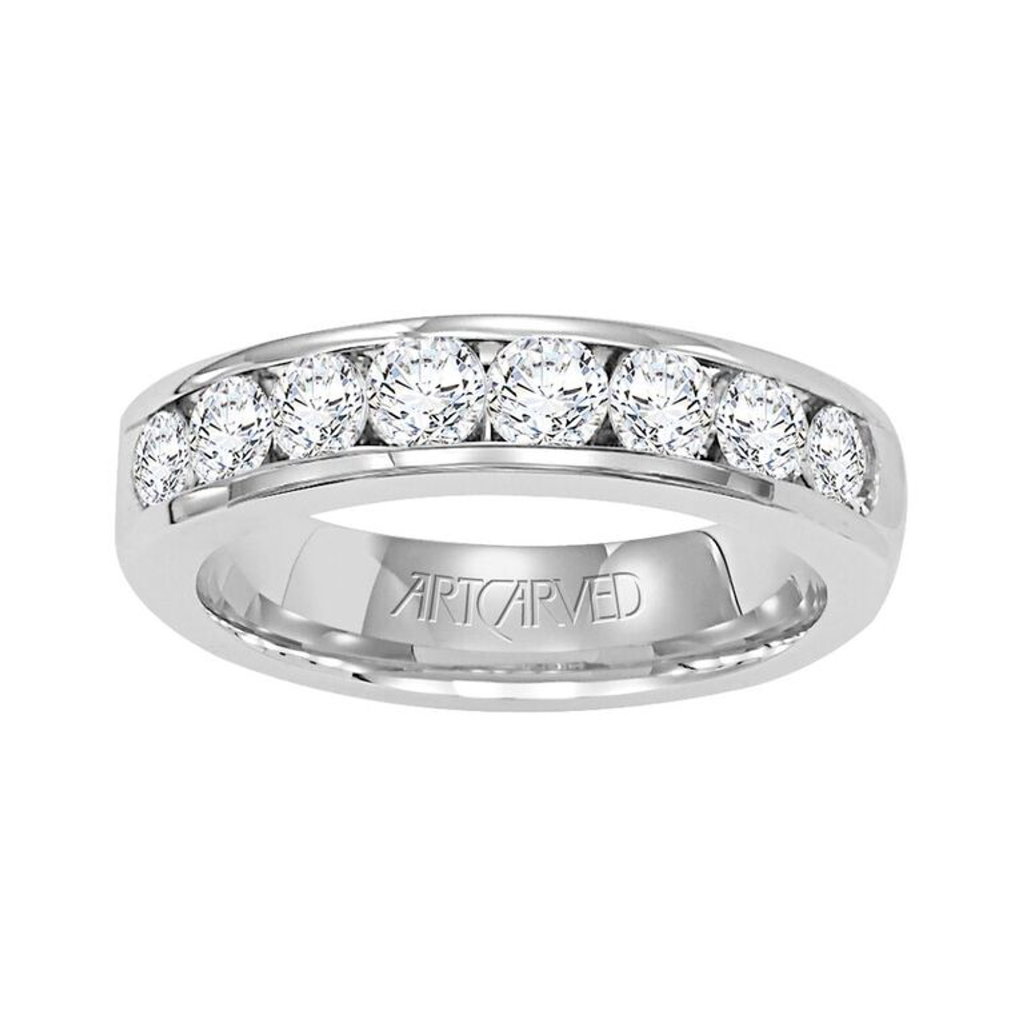 Max-Line Trio Square Diamond Wedding Band