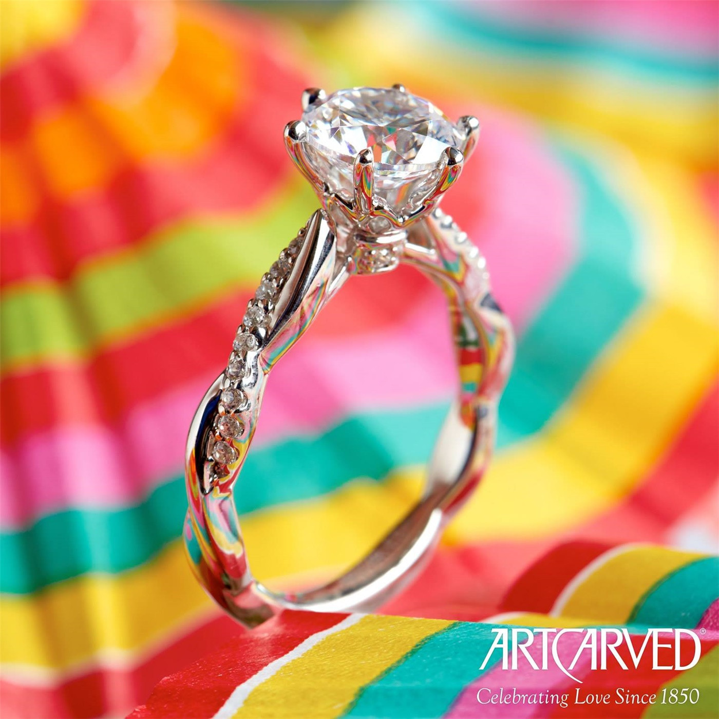 Marnie Twist Engagement Ring by Artcarved Rings