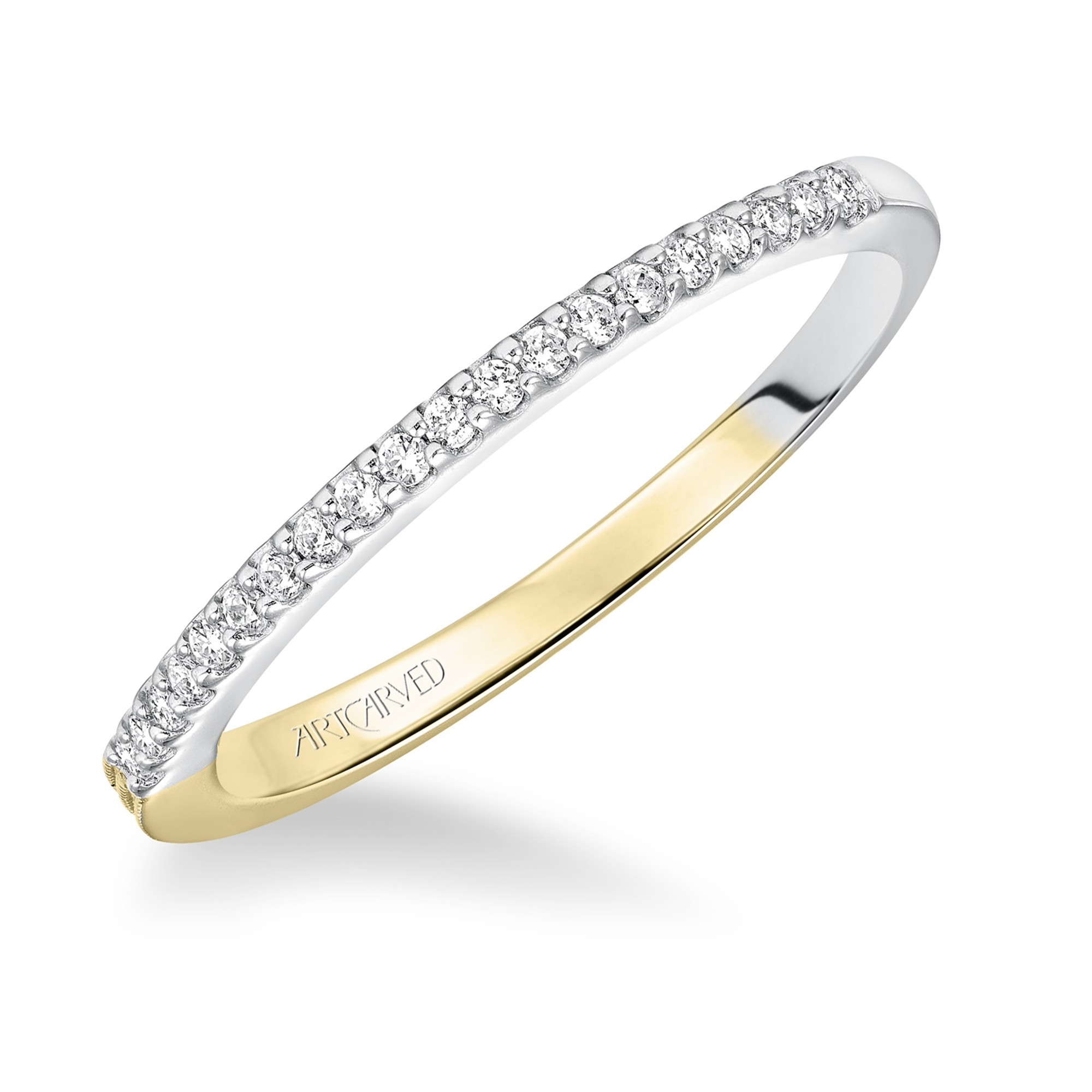 Lancy ArtCarved Two Toned Wedding Band