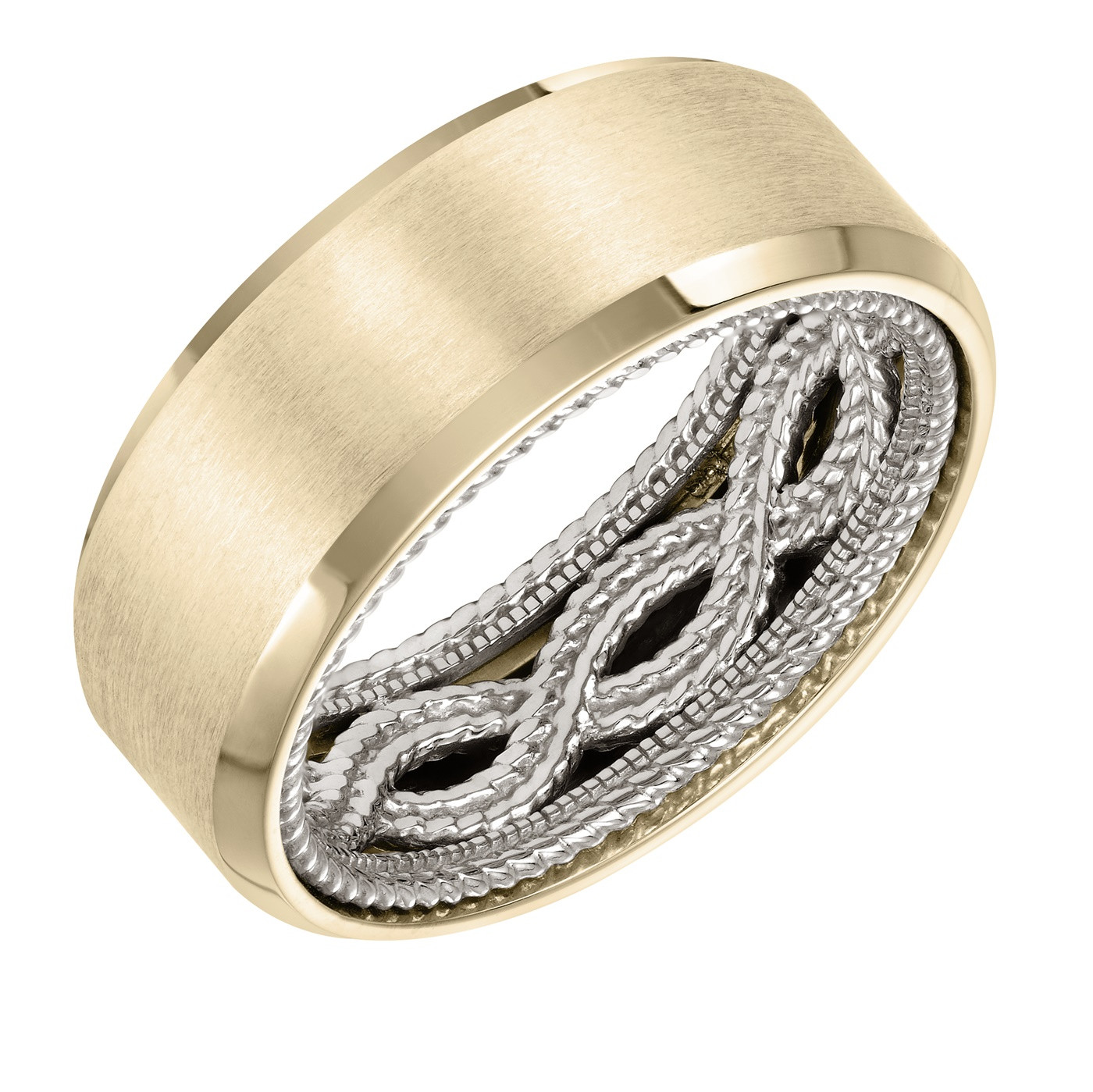 ArtCarved Inside and Out Wedding Band - Rope