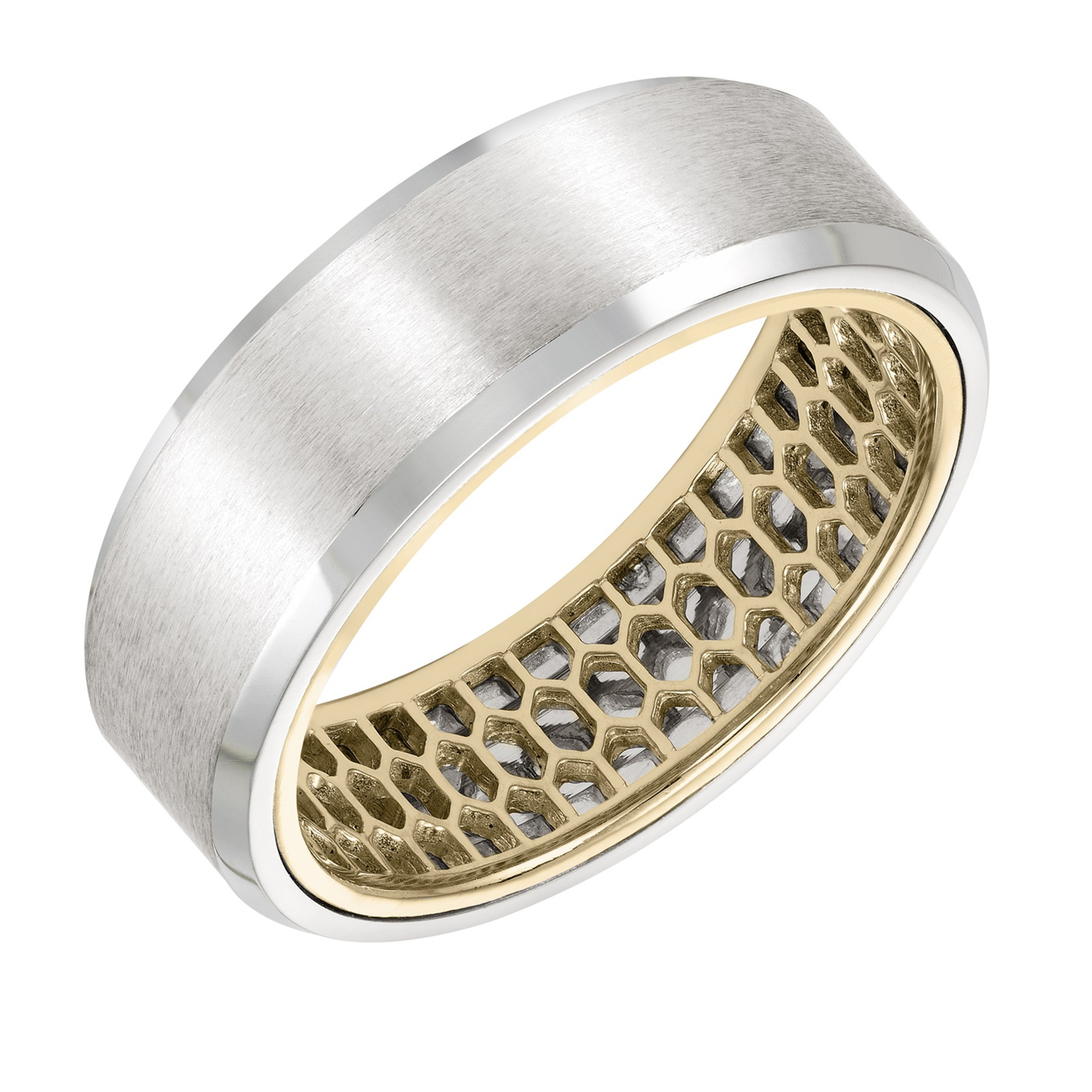 ArtCarved Inside and Out Wedding Band - Mesh Pattern