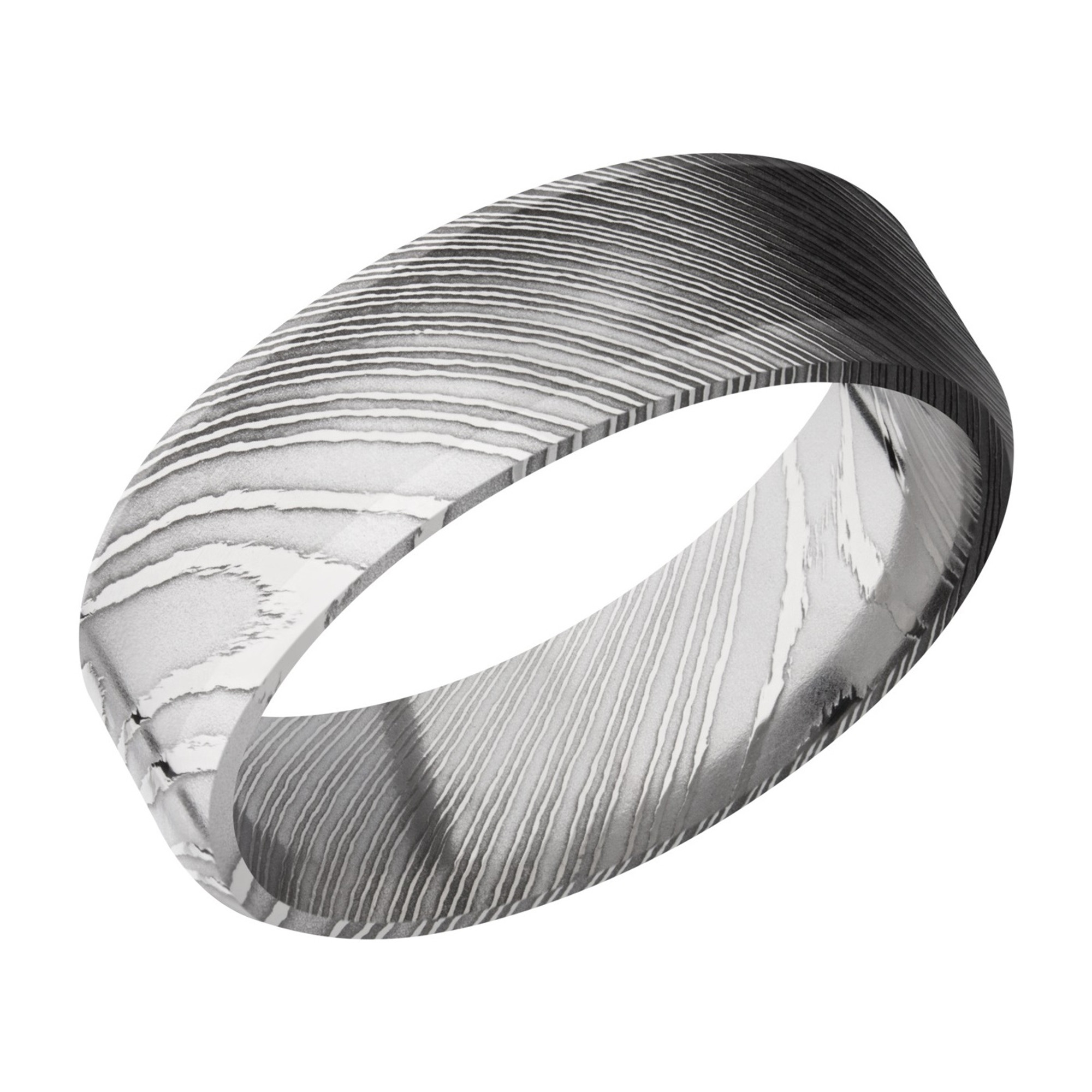 Damascus Steel Mens Wedding Band By Lashbrook Designs