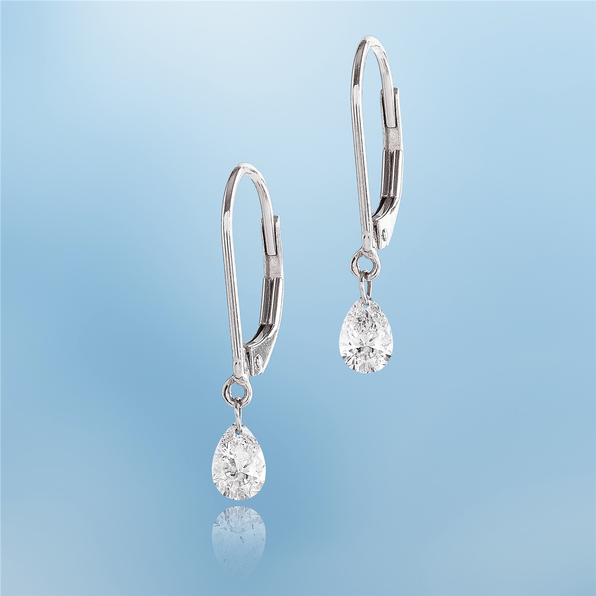 Charming Chain Teardrop Diamond Earrings | Radiant Bay