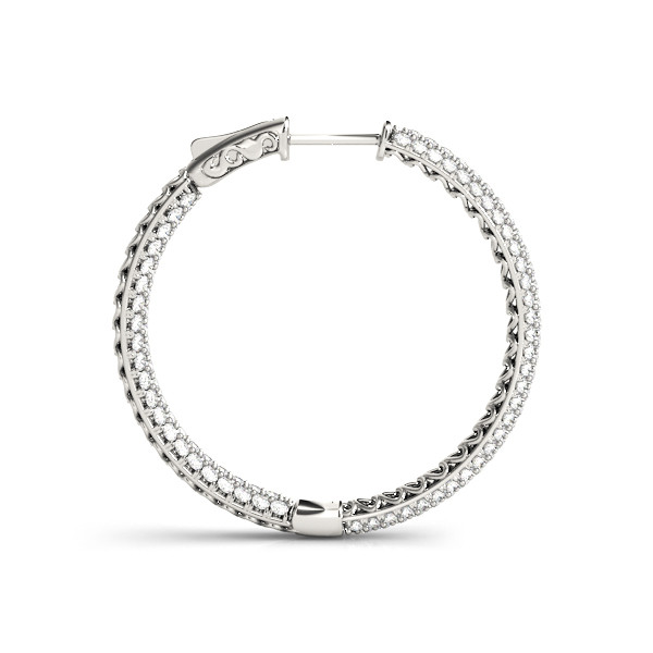 Diamond Pave Inside Out Diamond Hoop Earrings