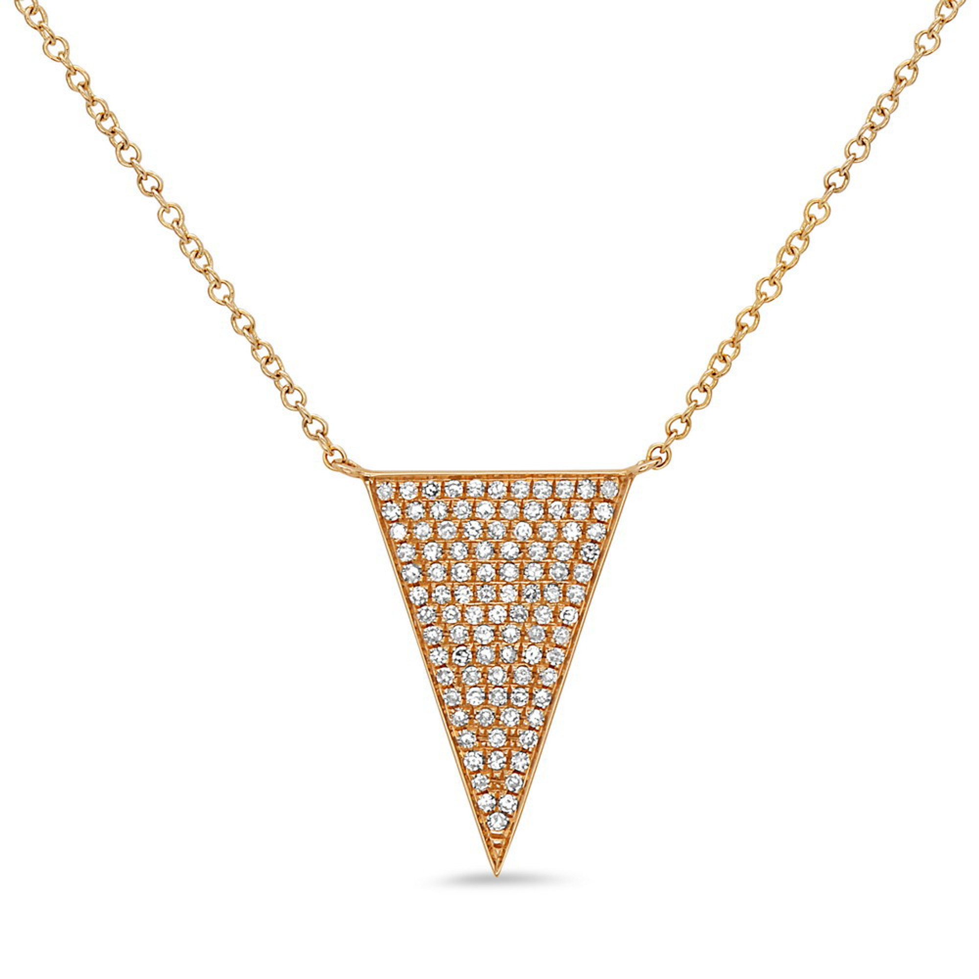 Triangle Necklace 14K Yellow Gold 18