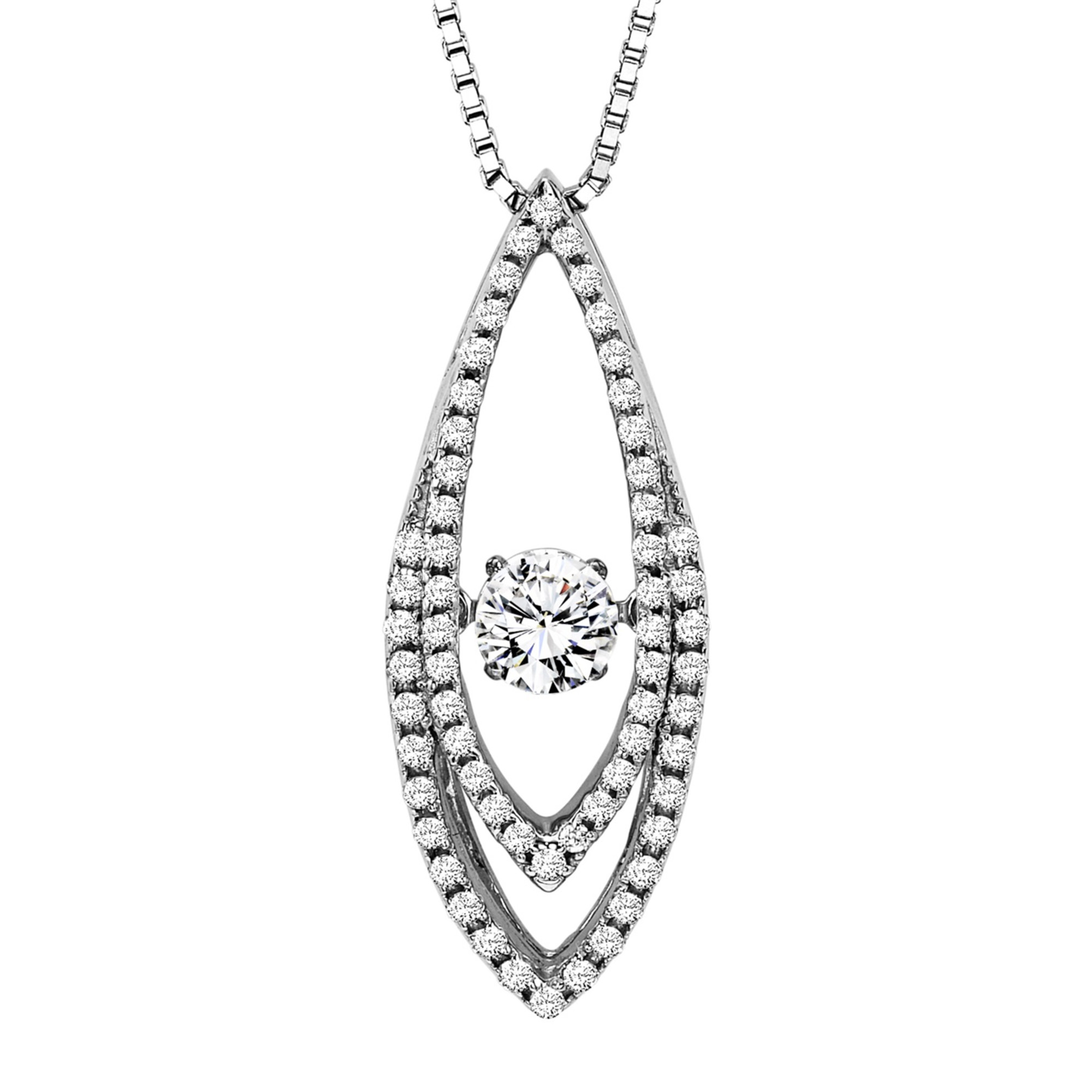 Buy Giva 925 Sterling Silver Dancing Diamond Interlocked Heart Pendant with  Link Chain at Rs.2998 online | Jewellery online