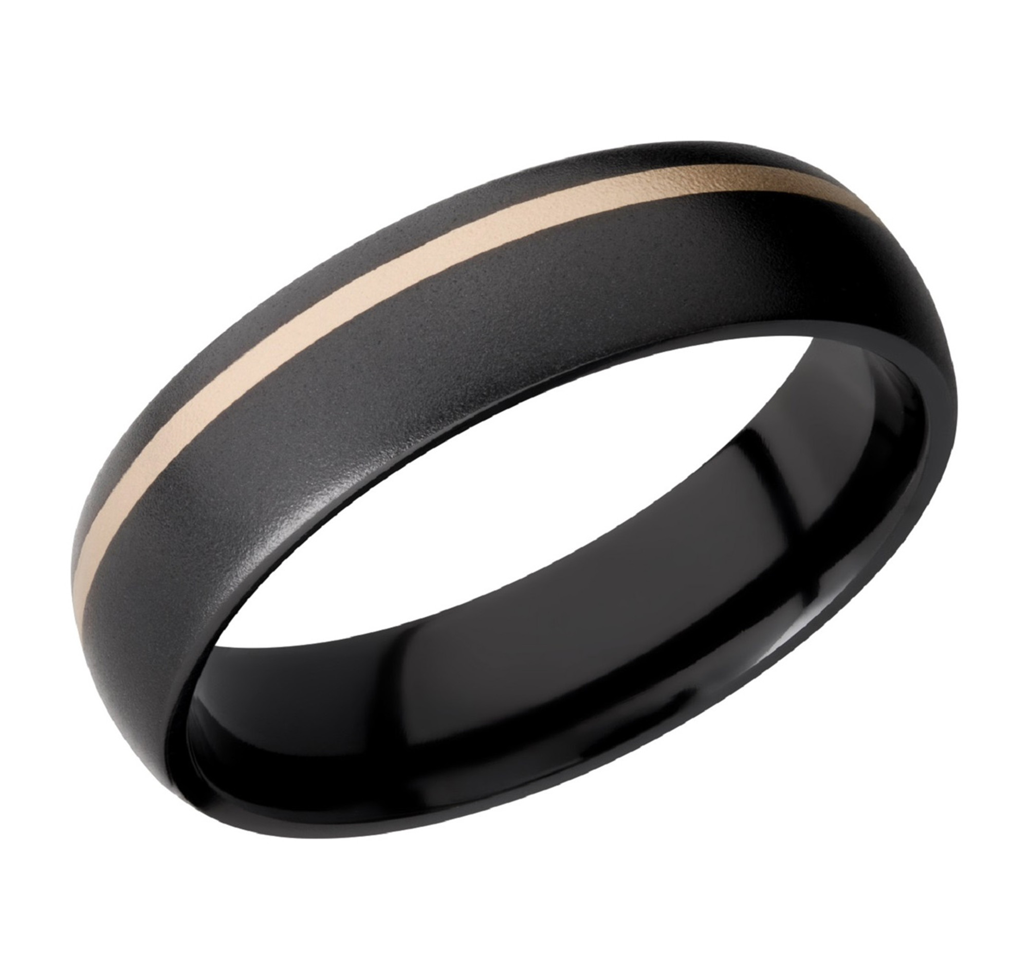 Zirconium and Yellow Gold Band by Lashbrook Designs