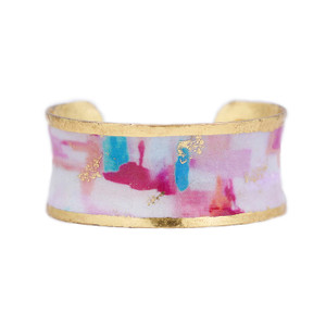 22k Gold Leaf & Enamel Bermuda Corset Cuff by Evocateur 22k Gold Leaf & Enamel Bermuda Corset Cuff by Evocateur