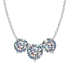 14k White Gold Facets of Fire 3 Diamond Necklace 14k White Gold Facets of Fire 3 Diamond Necklace