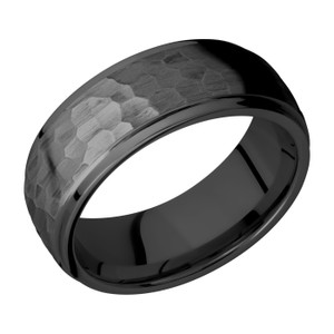 Hammer Finish Zirconium Wedding Band By Lashbrook Hammer Finish Zirconium Wedding Band By Lashbrook