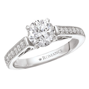 18K Diamond Scroll Engagement Ring .21ctw Romance Collection 18K Diamond Scroll Engagement Ring .21ctw Romance Collection