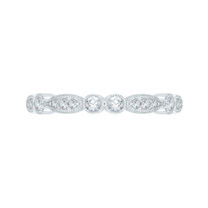 Promezza White Gold Diamond Wedding Band, Round & Marquise Shaped Promezza White Gold Diamond Wedding Band, Round & Marquise Shaped