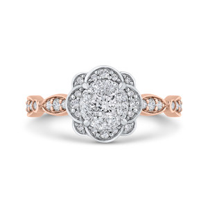 Luminous Diamond Flower Cluster Engagement Ring Luminous Diamond Flower Cluster Engagement Ring