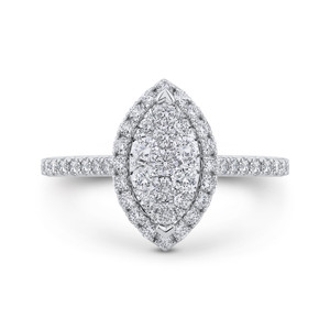 Luminous Marquise Halo Cluster Engagment Ring Luminous Marquise Halo Cluster Engagment Ring