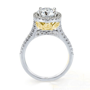 18K Two Tone Diamond Engagement Ring 18K Two Tone Diamond Engagement Ring