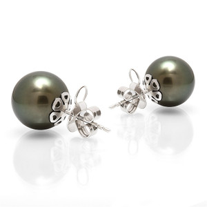 Tahitian Pearls - Black South Sea Pearl Studs Tahitian Pearls - Black South Sea Pearl Studs