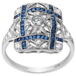 Antique Style Sapphire and Diamond Ring Antique Style Sapphire and Diamond Ring
