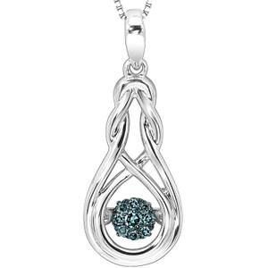 Rhythm Of Love Silver & Blue Diamond Pendant Rhythm Of Love Silver & Blue Diamond Pendant