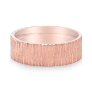 14K Rose Gold Wedding Band - TREE BARK by J.R. YATES 14K Rose Gold Wedding Band - TREE BARK by J.R. YATES