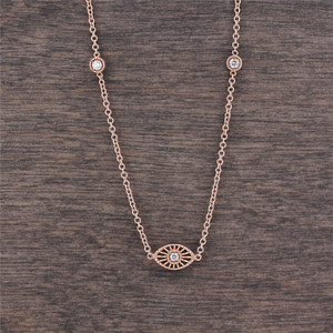 14k Rose Gold White & Diamond Necklace 14k Rose Gold White & Diamond Necklace