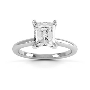 14K White Gold .84ct Radiant Cut Diamond Solitaire Ring 14K White Gold .84ct Radiant Cut Diamond Solitaire Ring