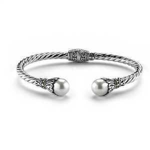 Samuel B. Sterling Silver & 18K Gold Pearl Bracelet Samuel B. Sterling Silver & 18K Gold Pearl Bracelet