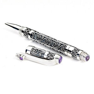 Samuel B. Sterling Silver Pen - Handmade Silver Pen from Bali