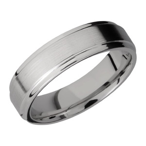 Titanium Step Edge Band by Lashbrook Designs Titanium Step Edge Band by Lashbrook Designs