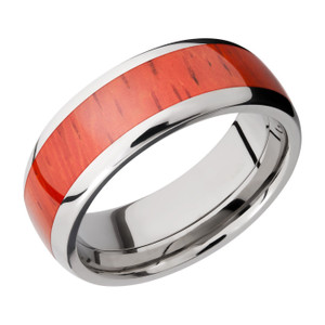Titanium and Red Heart Wood Band by Lashbrook Designs - Gifts From