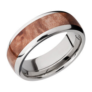 Titanium and Maple Burl Hardwood band by Lashbrook Design Titanium and Maple Burl Hardwood band by Lashbrook Design