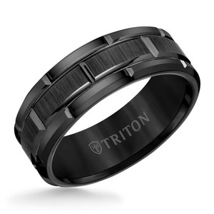 TRITON Brick Design Black Tungsten Ring - CUTLASS TRITON Brick Design Black Tungsten Ring - CUTLASS