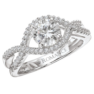 18K Twist Diamond Engagement Ring .24ctw Romance Collection 18K Twist Diamond Engagement Ring .24ctw Romance Collection