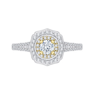 Promezza Two-Tone Diamond Halo Engagement Ring Promezza Two-Tone Diamond Halo Engagement Ring
