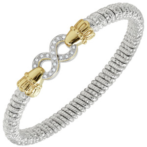 Alwand Vahan Sterling Silver & 14K Yellow Gold Bracelet with Infinity Design Alwand Vahan Sterling Silver & 14K Yellow Gold Bracelet with Infinity Design
