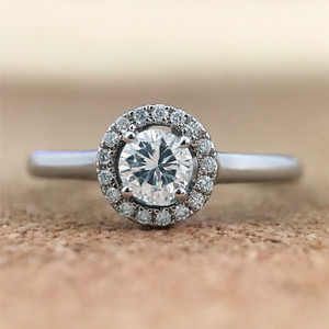 Gorgeous Diamond Pave' Heart Ring, set with 59 round diamonds!