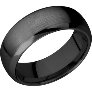 8 mm wide Domed Bevel Zirconium band 8 mm wide Domed Bevel Zirconium band
